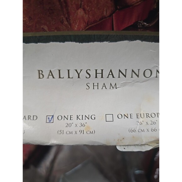 2-Waterford Linens King Size Bally Shannon Ruby Pillow Shams - Picture 7 of 11